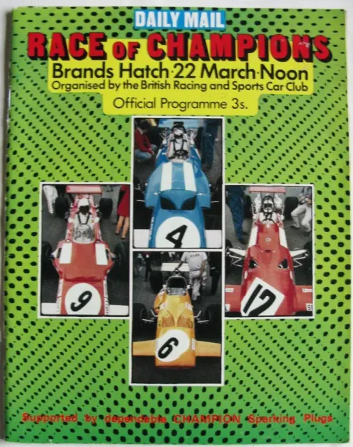 BRANDS HATCH 22 Mar 1970 Race of Champions F1 LF Official Programme