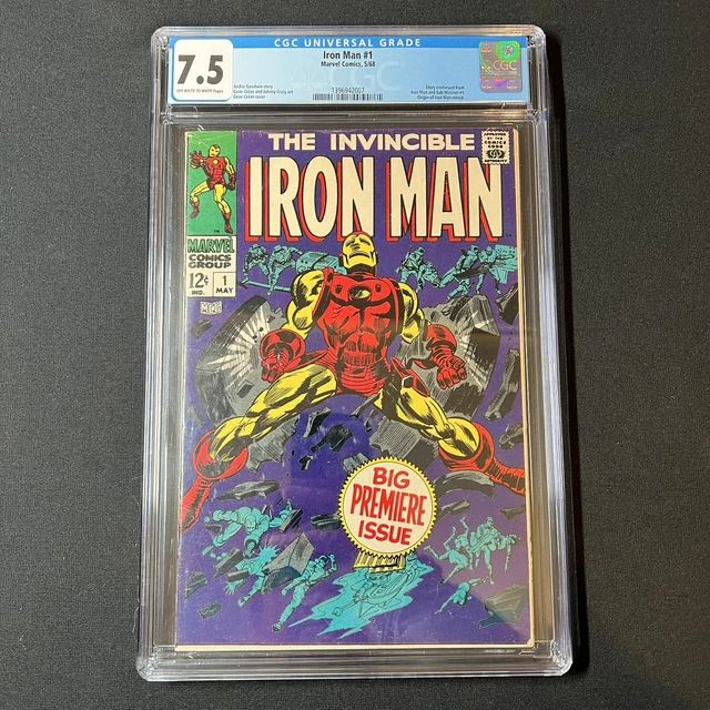 IRON MAN #1 ORIGIN 1st Solo Title 1968 CGC 7.5