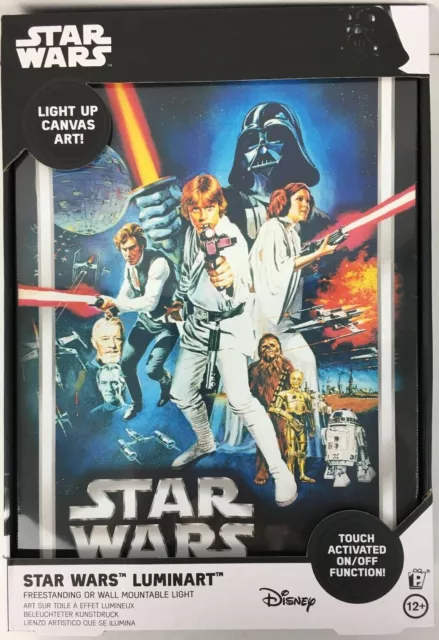 Star Wars Luminart A New Hope Movie Poster 2017 12" Light Up Canvas - New/Sealed