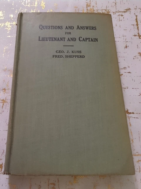 1929 Questions & Answers For Lieutenant & Captain Firefighters Book Vtg Rare