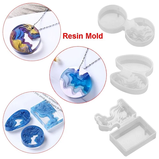 Pendant Mini Island Resin Mold Jewelry Making Tools Silicone Mould UV Epoxy