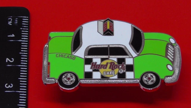 Chicago USA American Hard Rock Cafe Pin Badge Green Taxi Cab Car