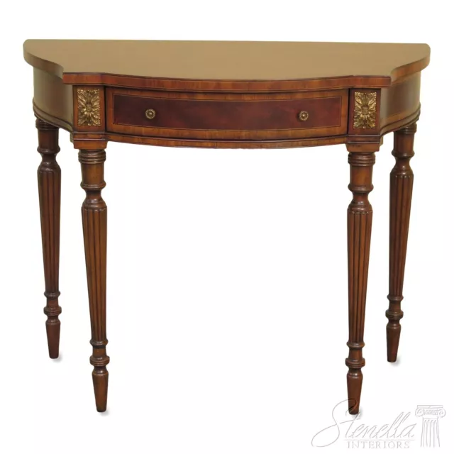 L57918EC: MAITLAND SMITH 8108-34 Inlaid Mahogany 1 Drawer Console Table ~ NEW