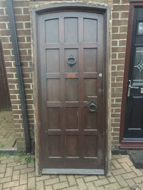 Reclaimed solid oak ,arts and crafts door