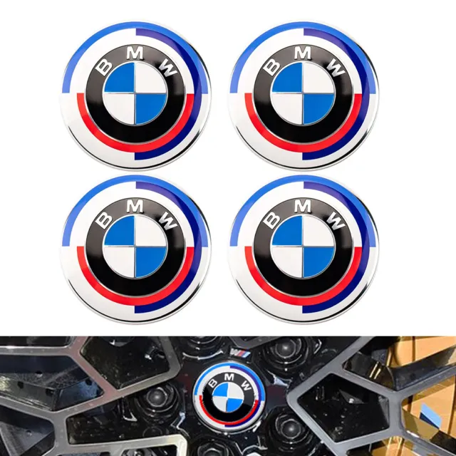 4Stück 56/65mm Nabendeckel  Felgendeckel Radkappen Emblem Aufkleber Für BMW