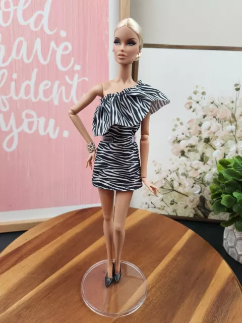 Zebra Dress fits Silkstone Barbie Fashion Royalty Integrity Blythe Poppy Parker