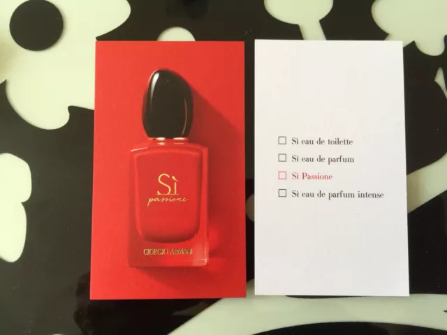 1 Carte Parfumée Si Passionne  De Giorgio Armani