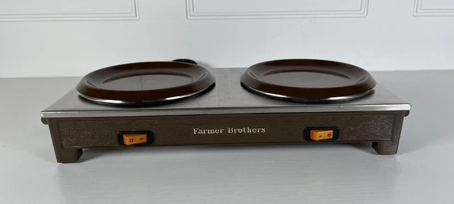 Farmer Brothers Electric Dual Coffee Pot Warmer Model 1810528 Restaurant VTG