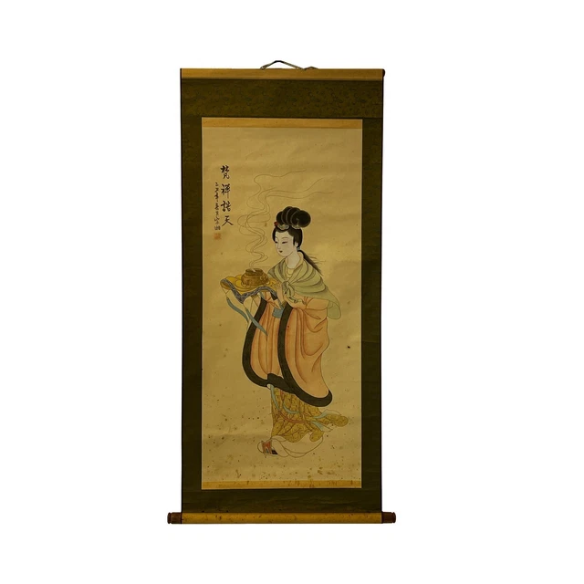 Chinese Color Ink General Guan Portrait Scroll Painting Wall Art ws3041S Chinese Color Ink General Guan Portrait Scroll Painting Wall Art ws3041S