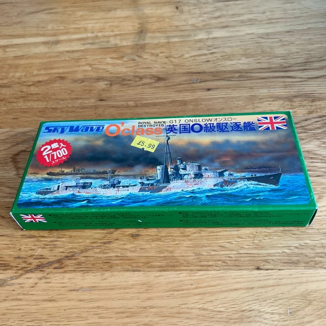 VINTAGE ROYAL NAVY Destroyer O”Class Model Kit Skywave G17 Onslow Boxed