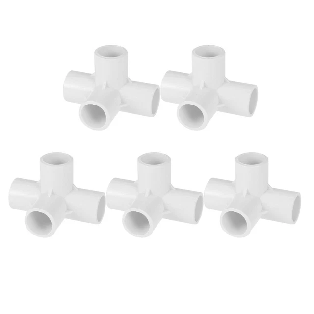 10PCS 4-way joint liens PVC raccordant le connecteur de tuyau d'eau (blanc)