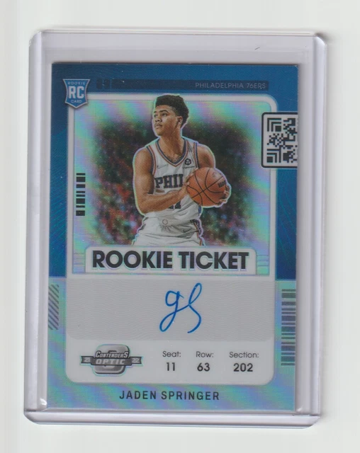 2021 Panini Contenders Optic #129 Jaden Springer Blue Near mint or better