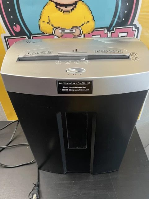 Fellowes P-7C Powershred Cross-Cut Paper Card Shredder 4.5 Gallon Bin 9" Entry