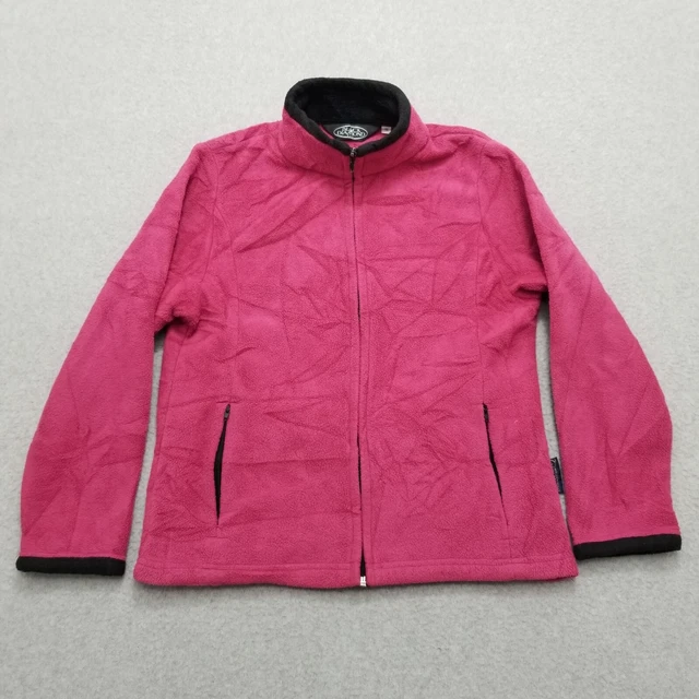 Black Diamond Fleece Jacket Womens Small Pink Zip Pockets Outdoor Made In USA