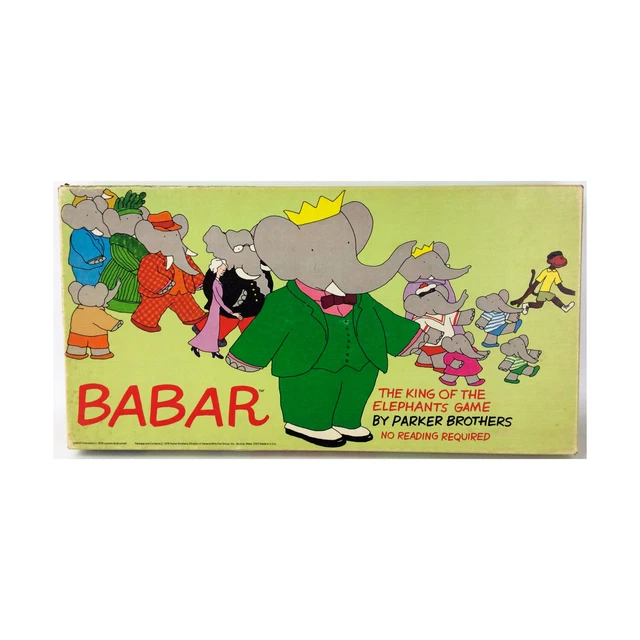 PARKER BROS. BRETTSPIEL Babar Der König der Elefanten Spielbox Messe