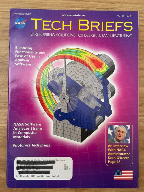 NASA TECH BRIEFS Magazine November 2002 Vol. 26 No. 11 $25.00 - PicClick AU