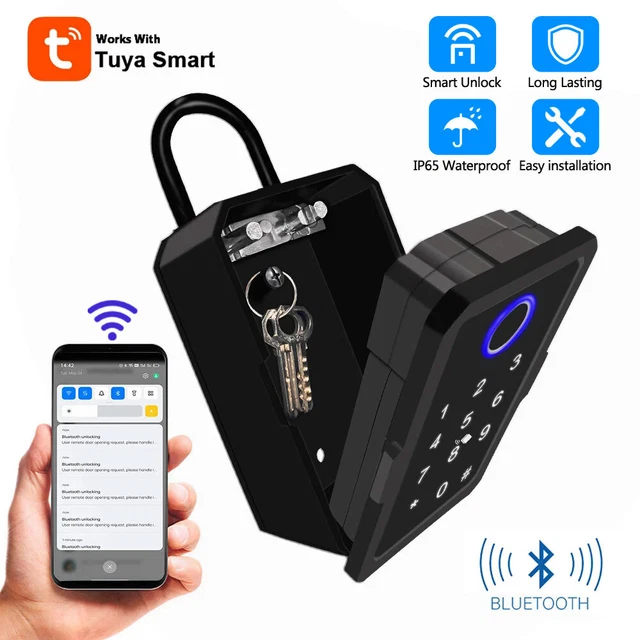 Key Smart Box Color PASSWORD KEY LOCK Box Smart Bluetooth Combination Key Safe Metal Key ...