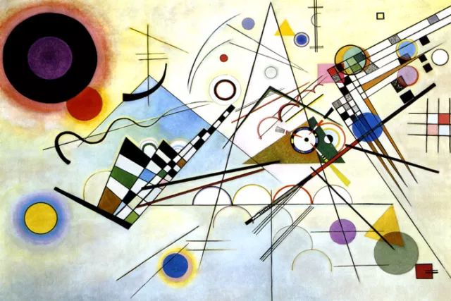 Composition Viii Serene Formal Fine Abstract Painting By Wassily Kandinsky Repro