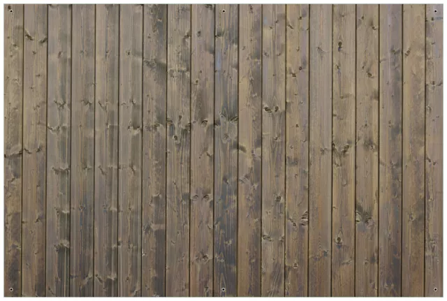 Wallario Garten Bakon Poster Zaun Sichtschutz wetterfest - Holzpaneelen grau