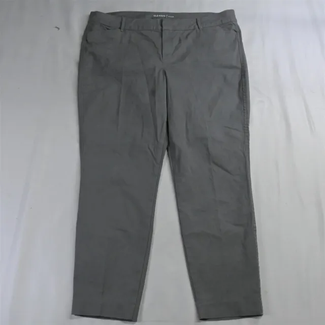 Old Navy 16 Gray Pixie Mid Rise Skinny Stretch Womens Chino Pants