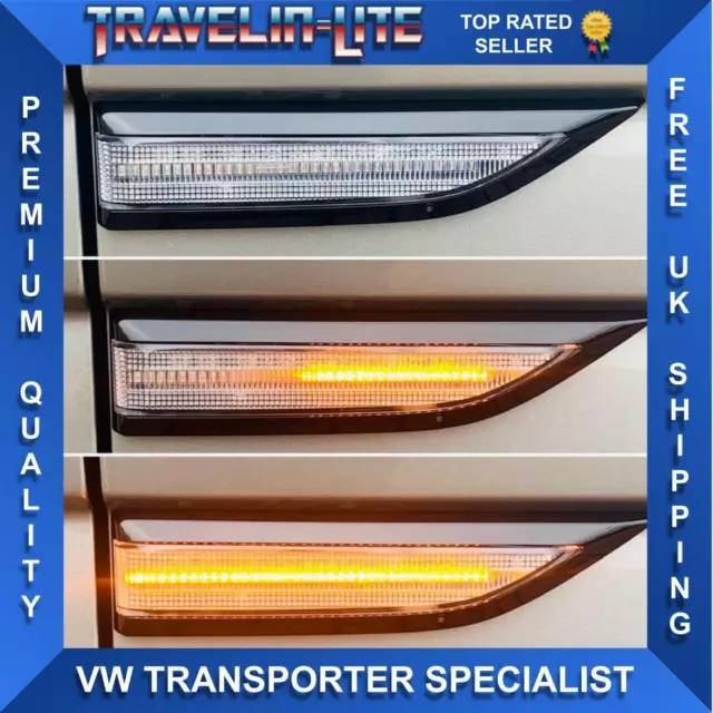 T6 Dynamic Flowing LED Side Repeaters Clear Great Quality 2015-2020