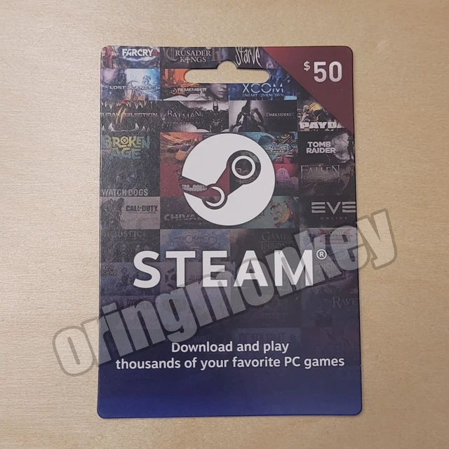 STEAM GIFT CARD w/Receipt 50 Steam Wallet 75.00 PicClick