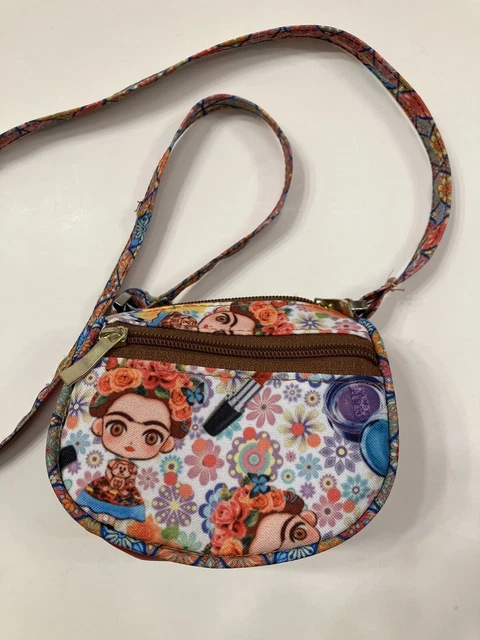 Frida Kahlo Mexican Artisanal woman’s bag, handmade Small Coin Purse