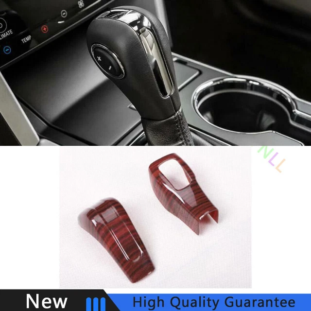 Fit For Ford Explorer 2016-2019 Wood Grain Gear Shift Knob Shifter Lever Trim 3X