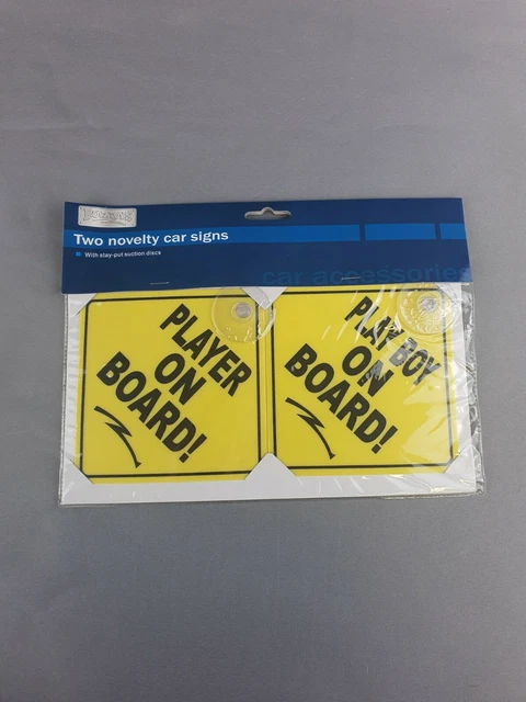 Neuheit Autoschilder - Playboy - mit Saugnäpfen - Kostenloses P&P 2er-Pack - Boyz Toys