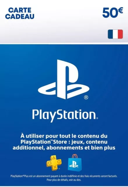 Carte Psn 50€ Playstation Network PSP / PS3/ PS4/PS5 FR