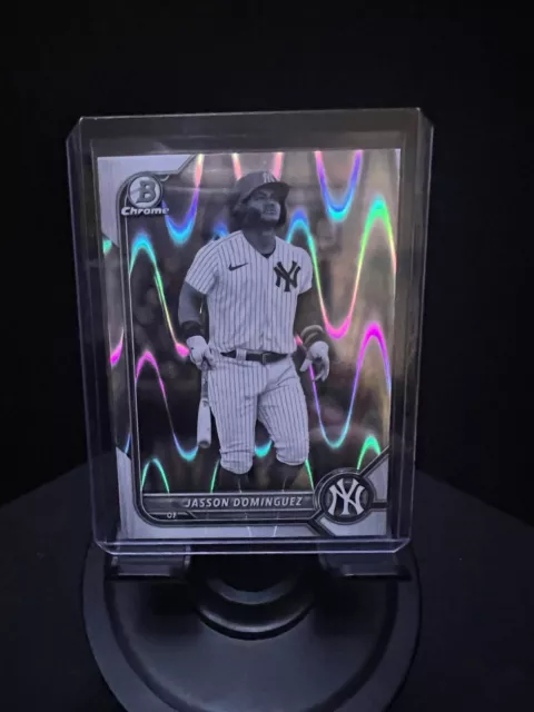 2022 Bowman Chrome Jasson Dominguez Rc Black & White Raywave Refractor