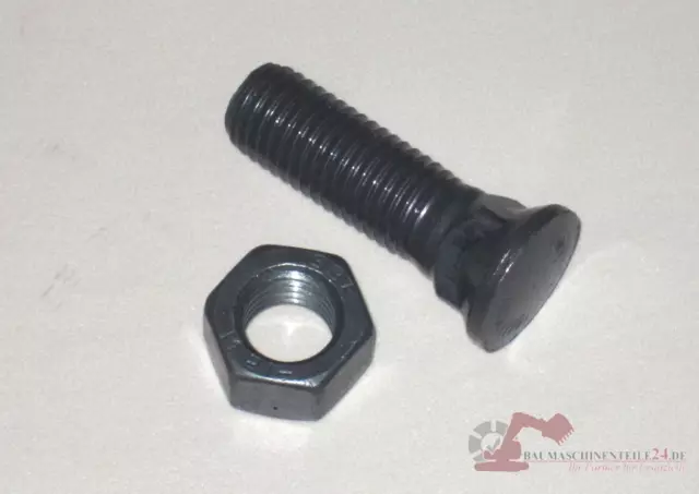 Pflugschraube Plow Bolt Schraube 5/8"x64 mm mit Mutter für JCB Cat / Caterpillar