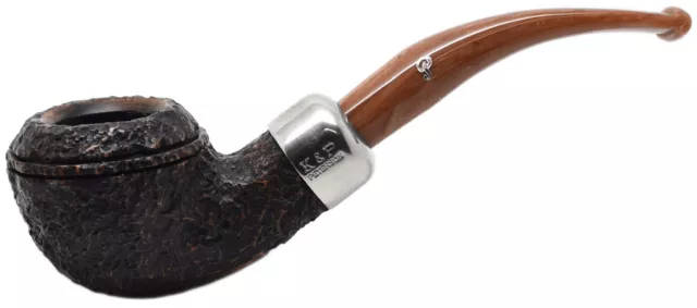 Peterson Derry Rustic Finish 9mm Filter Medium John Bull Semi Bent Pipe (999)