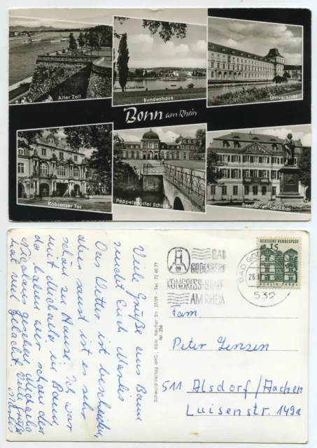 79079 - Bonn am Rhein - foto reale - cartolina, corsa 26.11.1965