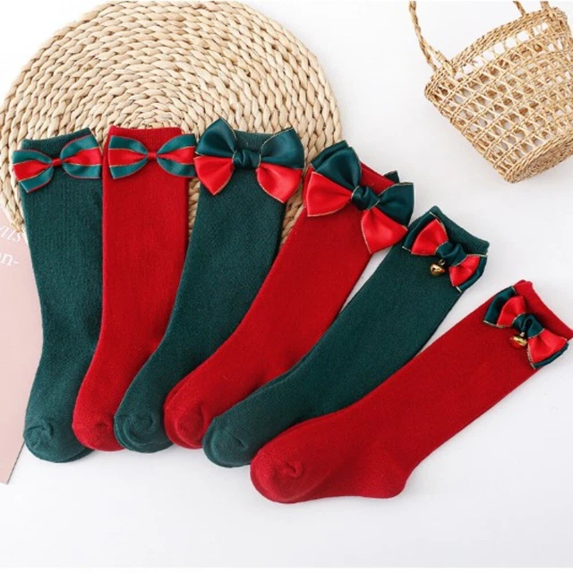 COTTON BABY GIRLS Christmas Socks Soft and Skin Friendly Newborn Gift