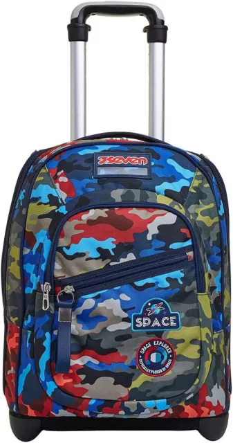 Trolley Zaino SEVEN, scuola primaria e secondaria, colore camouflage 2