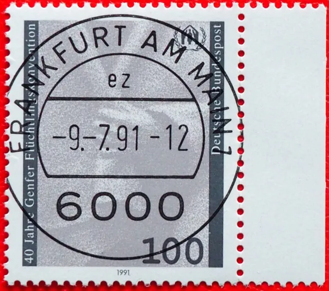 🇩🇪 BRD Bund Michel Nr. 1544 Gestempelt mit zentrischem Ersttagsstempel  (1991)