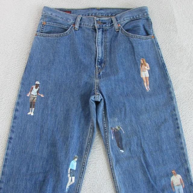 LEVIS STRANGER THINGS Jeans Mens W28 L30 Blue Relaxed Straight