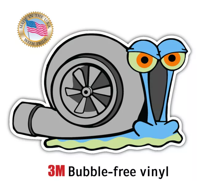 Cartoon Snail Turbo Car SUV Truck Funny JDM Window Bumper Vinyl Decal Sticker