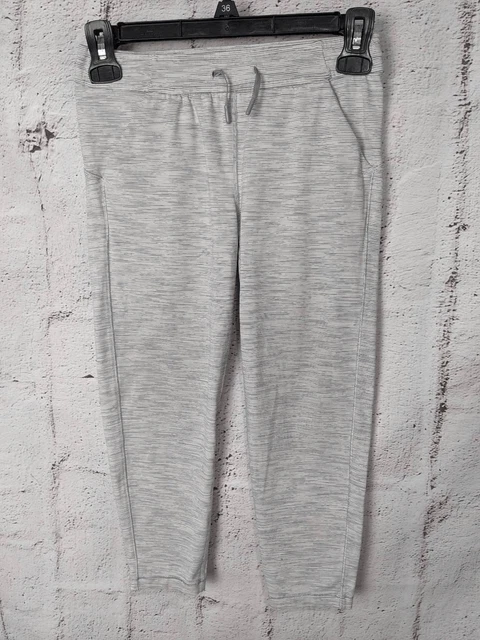 IVIVVA BY LULULEMON Girls Size 6 Knit Leggings Grey Herringbone