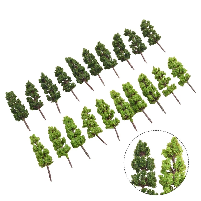 24 Pièces Mini Arbres Artificiels Pour Maquette - Décoration Paysage Miniature, Diorama, Table De Sable, Jardin Féerique