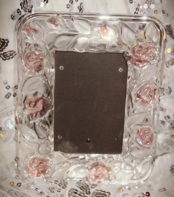 Mikasa Picture Frames LOT OF TWO Frosted 'Rosemont' Double Heart | 'Bella Rosa'