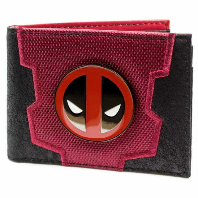 Official Marvel Deadpool Wade Face Logo Badge Red ID & Card Wallet *SECOND*