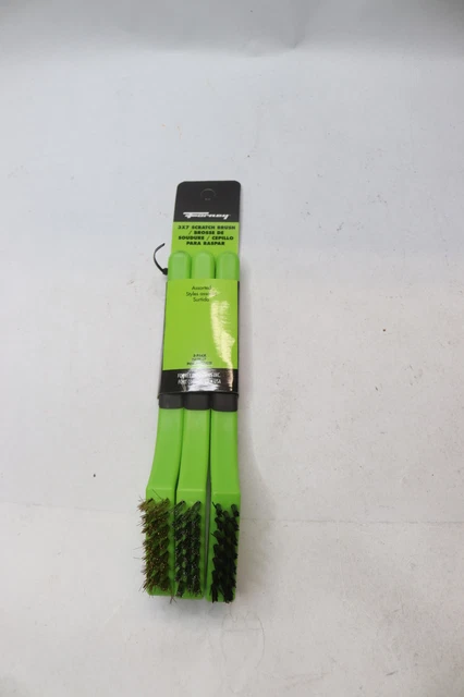 (3-Pk) Forney Scratch Brush with Plastic Handle 70531