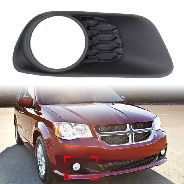 Right Side Front Bumpe Fog Light Lamp Bezels For 2011-2017 Dodge Caravan