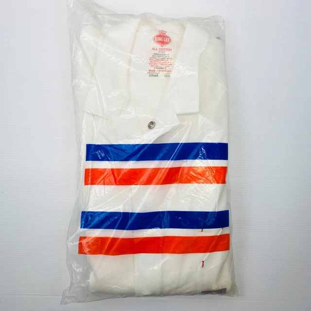 VINTAGE KING GEE White Boiler Coveralls Made in Aust W122cm Original