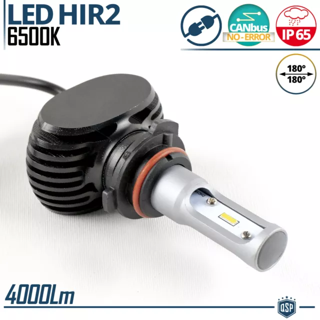 1x Lampadina FULL LED HIR2 Lampada 6500K 4000LM CANBUS per Auto Moto BIANCO GHIA