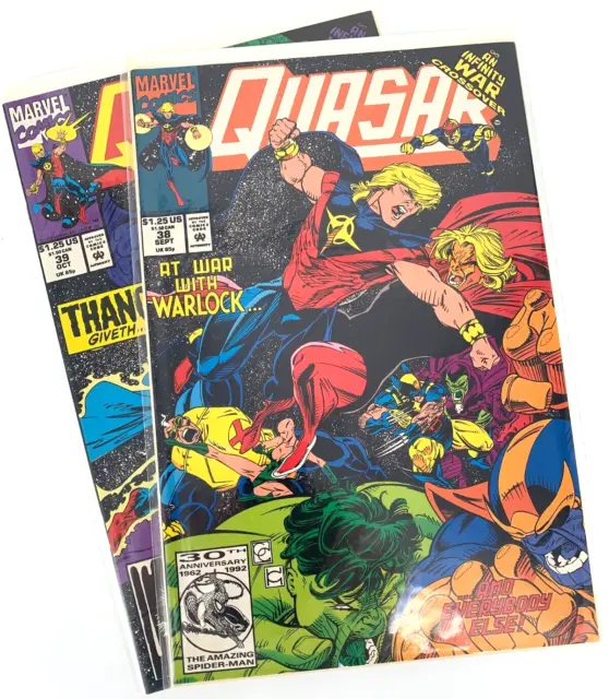 Quasar #28-29 Infinity War Crossover | Vintage Comics in Grading Condition