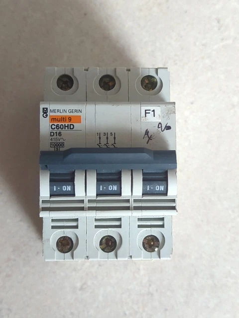 Merlin Gerin 16 AMP 3-Phasen MCB Dtype 10KA Störstrom Bewertung