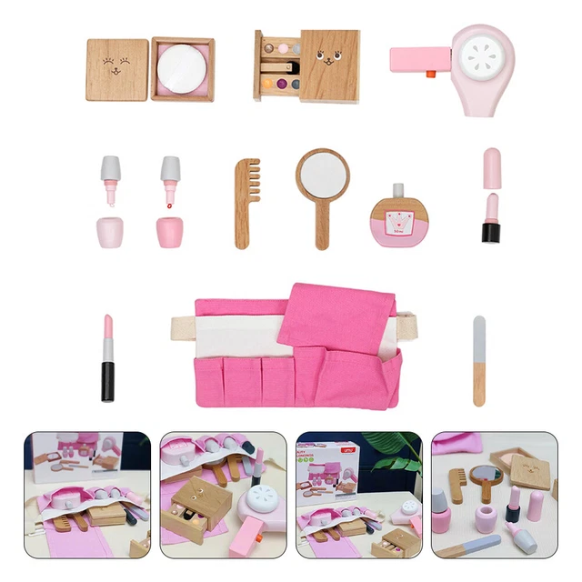 Set gioco trucco per gioco di ruolo borsa medica legno bambino